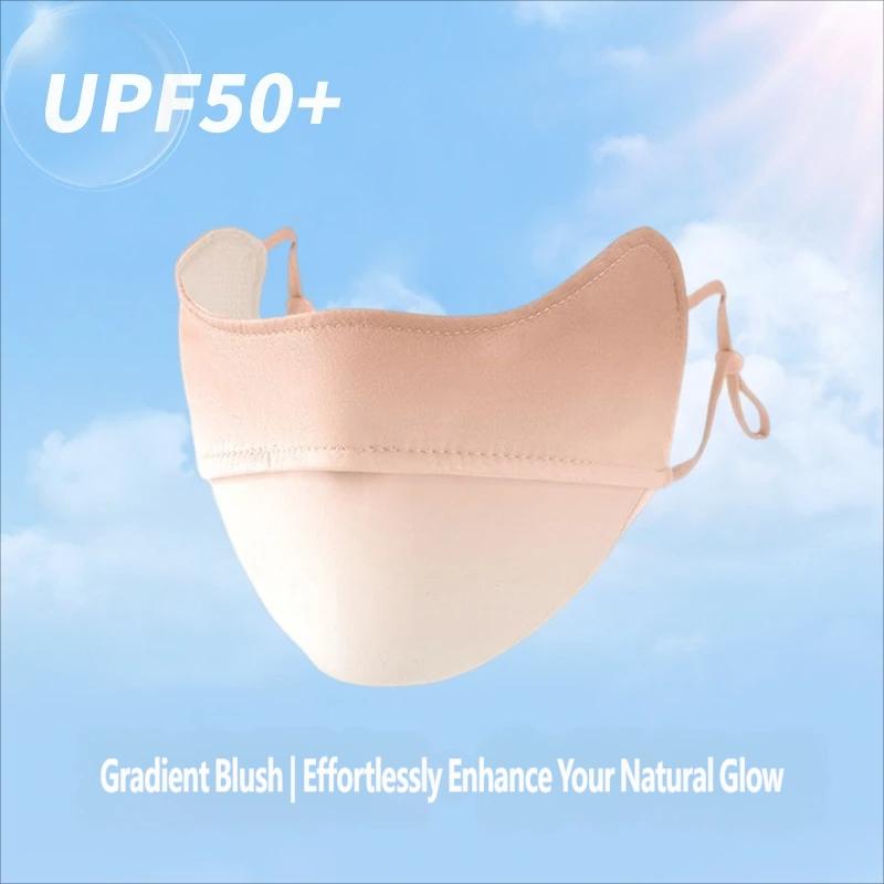 Summer Sun Protection Mask, Breathable Lightweight Silk, UV Blocking, Ideal for Outdoor Activities and Cycling
