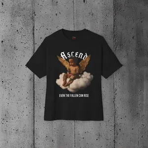 Angel Graphic T-Shirt: Tattooed Cherub Design - Streetwear Tee