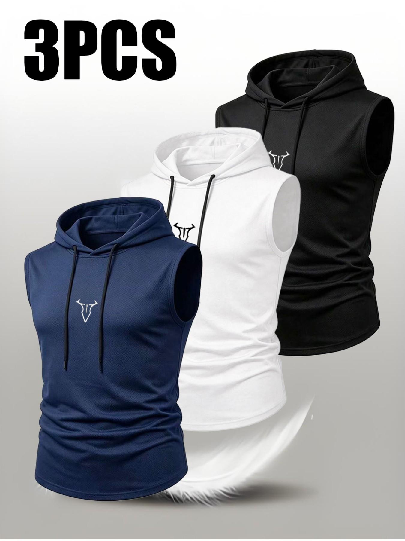 Men's Summer Lightweight Sport Running Fitness Sleeveless Vest, Fashion Casual Outdoor Hooded Top, Breathable and Comfortable Design, Workout Sports Vest