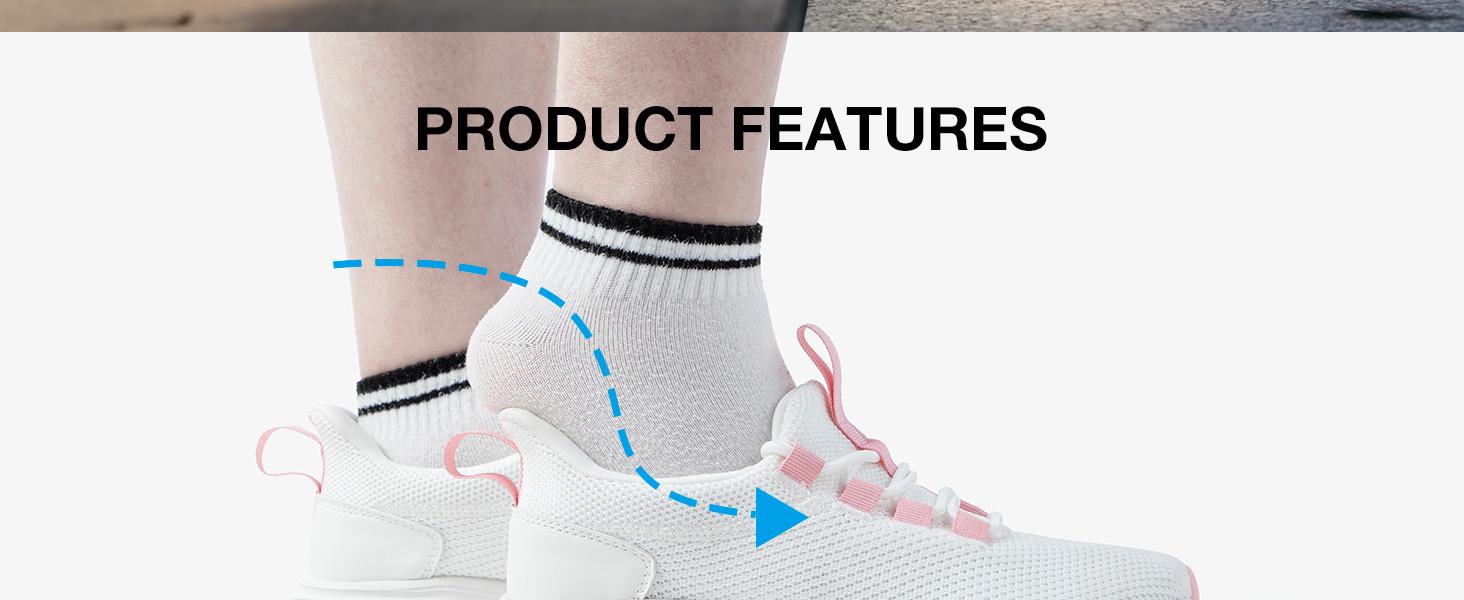 KOLILI Women's Wide Toe Box Shoes Arch Support Design Suitable for running Fitness and Walking Shoes Easy Slip On Cushion Walking Sneakers Girl SpringStatements