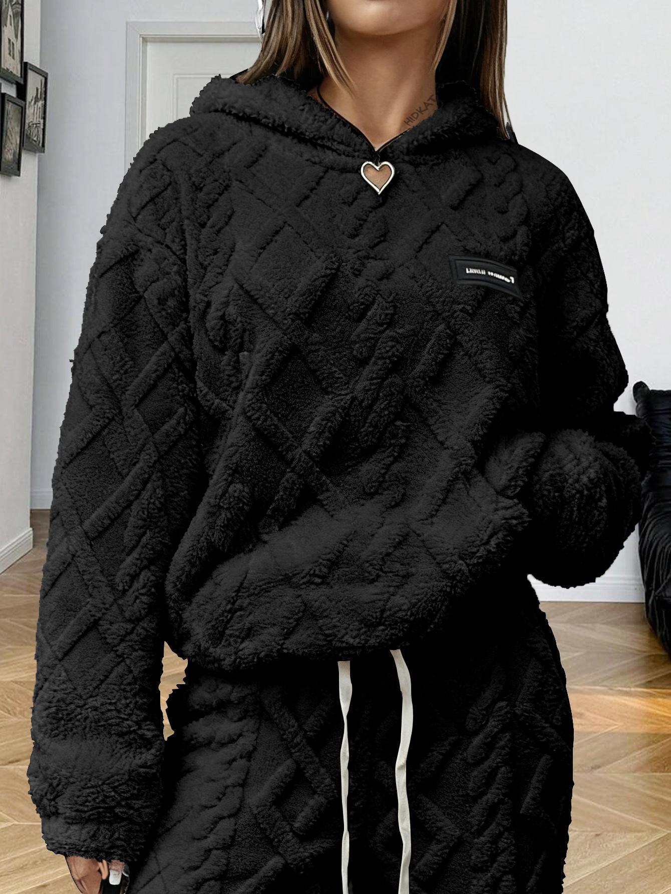 Women’s Minimalist Solid Long-Sleeve Nylon Hooded Sweatshirt - Drawstring Closure, Soft Plush Fleece Lining, Loose Fit Casual Tops & Clothes for Cool-Temperature Indoor Daily Use, Outdoor Activities Women’s Minimalist Solid Long-Sleeve Nylon Hooded Sweatshirt - Drawstring Closure, Soft Plush Fleece Lining, Loose Fit Casual Tops & Clothes for Cool-Temperature Indoor Daily Use, Outdoor Activities