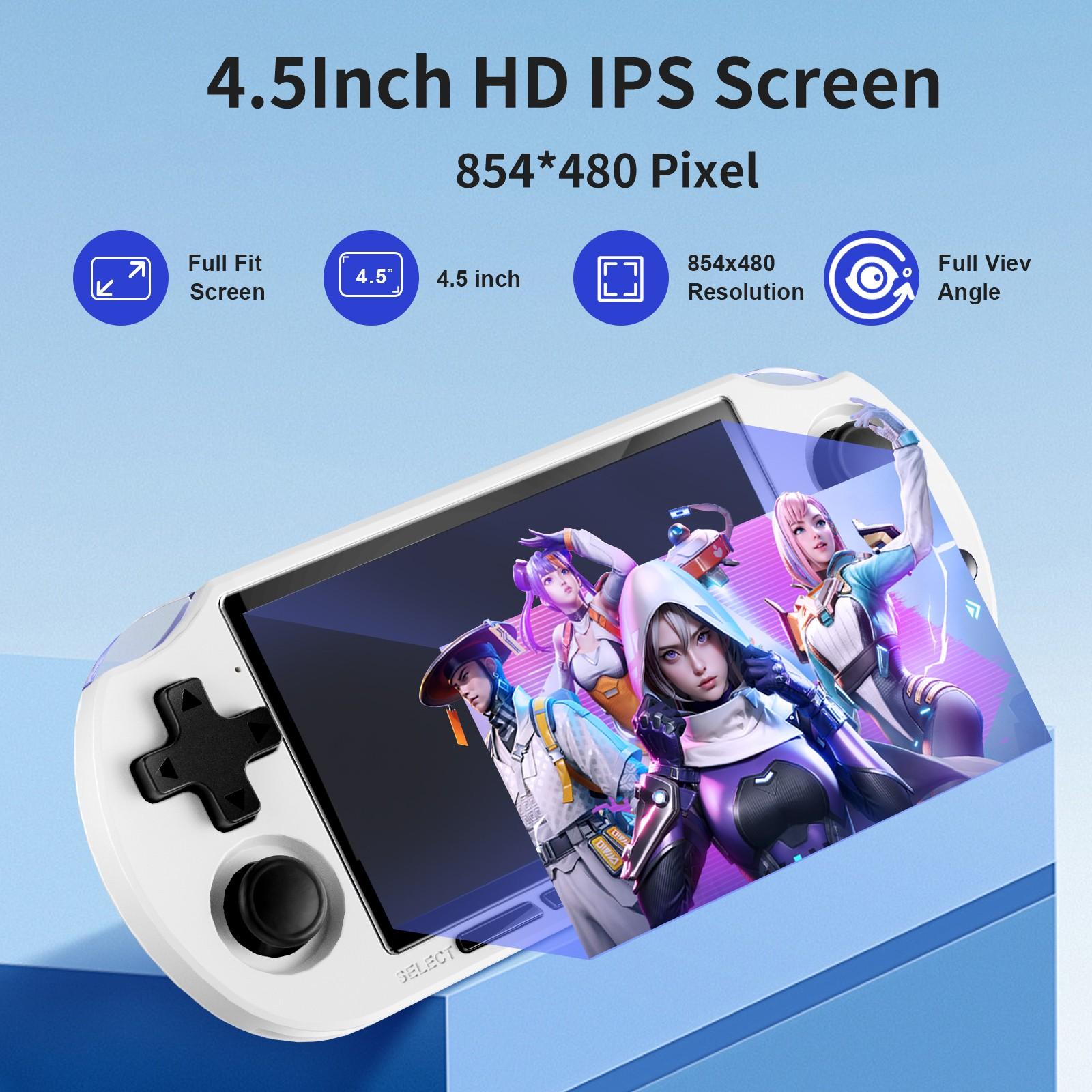 GAMINJA 4.5 Inch Classic Composite Game Console, Dual 360° Joysticks, 14+ Emulators, 12000+ Games, Portable for Home, Travel, Holiday Gifts