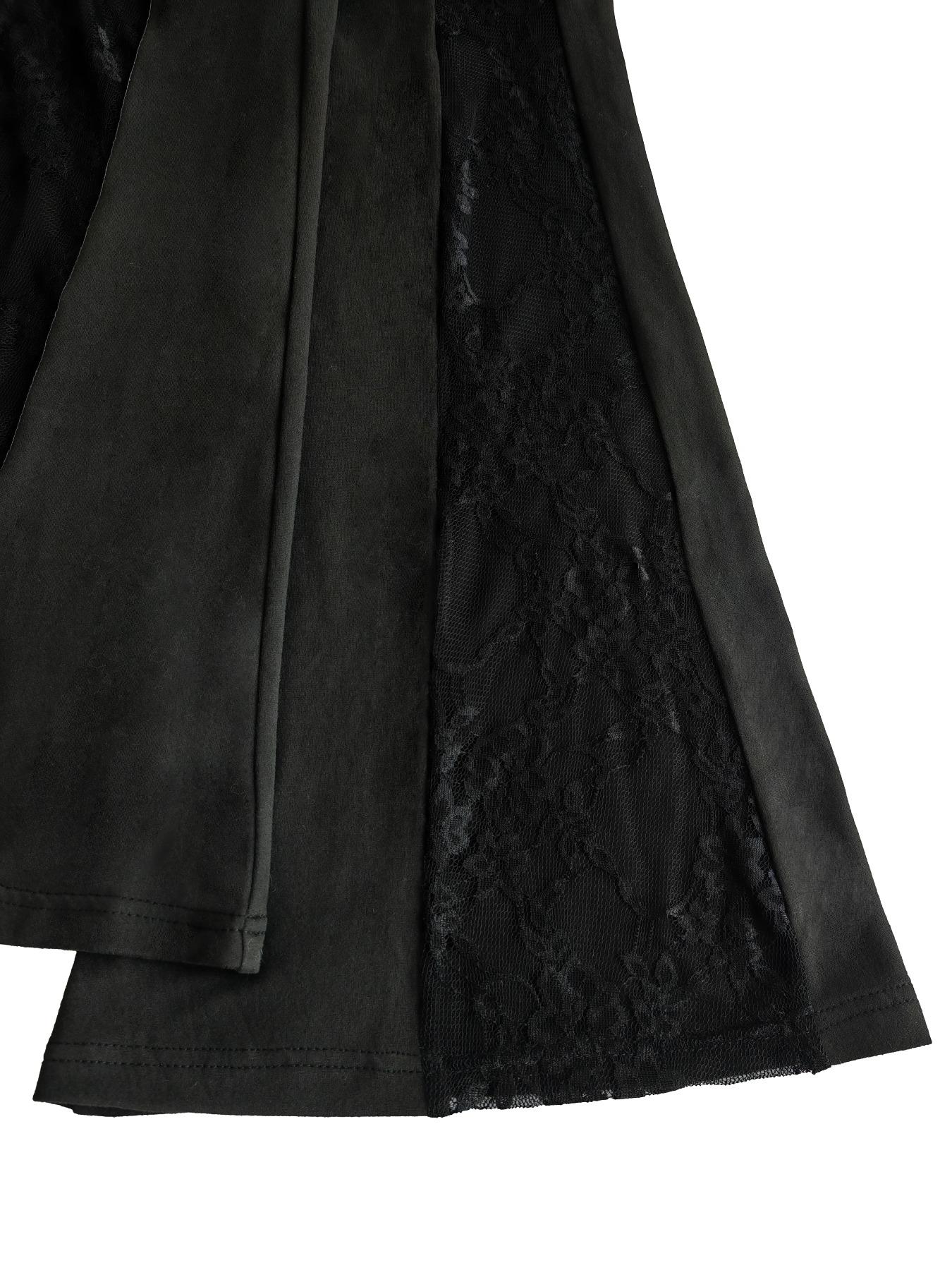 Women's Lace Side Beach Vacation Sexy Waist Drawstring Pleated Bell Bottom Pants, Stylish and Comfortable Fashion Wear