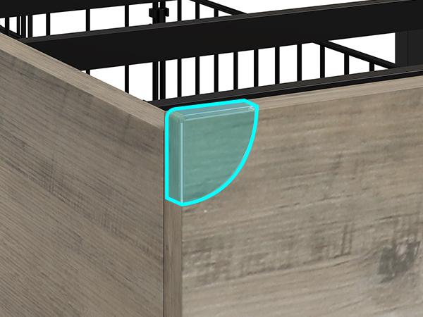 Hasuit Farmhouse Bed Frame King Size with 4 Storage Drawers, Wooden Platform King Beds with Charging Station and LED Lights, Rustic Bed with Storage Headboard and Sliding Barn Door