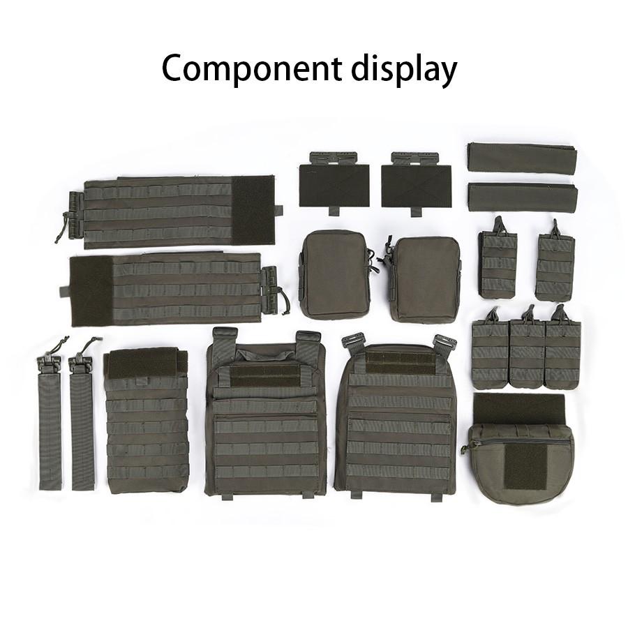 Modular Multi-Functional Tactical Lightweight Vest with Molle Expansion System, Quick Release Clips for Easy Wear, Adjustable Straps for Various Body Types