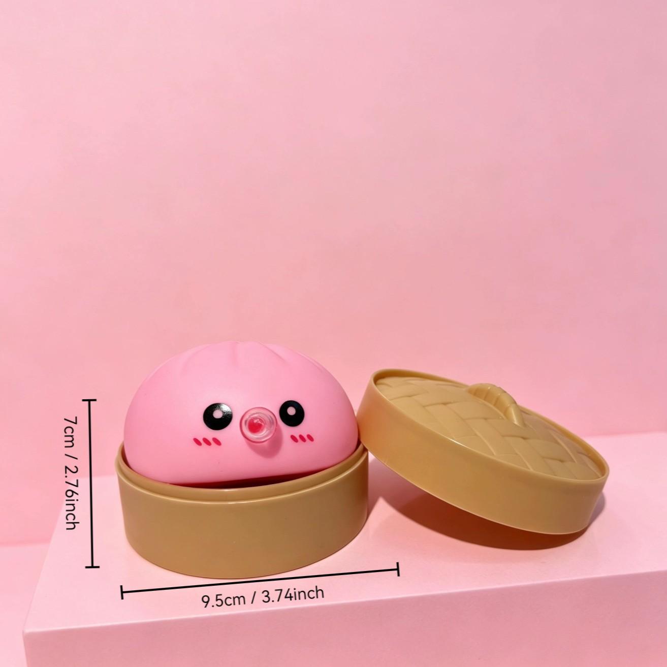 Cute Baozi Shape Stress Relief Toy, Bubble Blowing Squeeze Fun, Includes Steamer Basket, Random Color, Fun Squeeze Toy for Kids