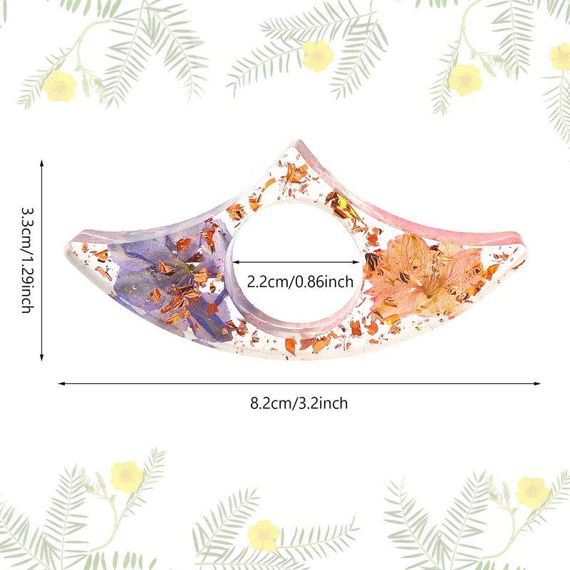 Dried Flower Resin Book Holders, 1 Piece Creative Reading Thumb Ring Page Holder, Reading Accessory for Reader Lover Bookworm