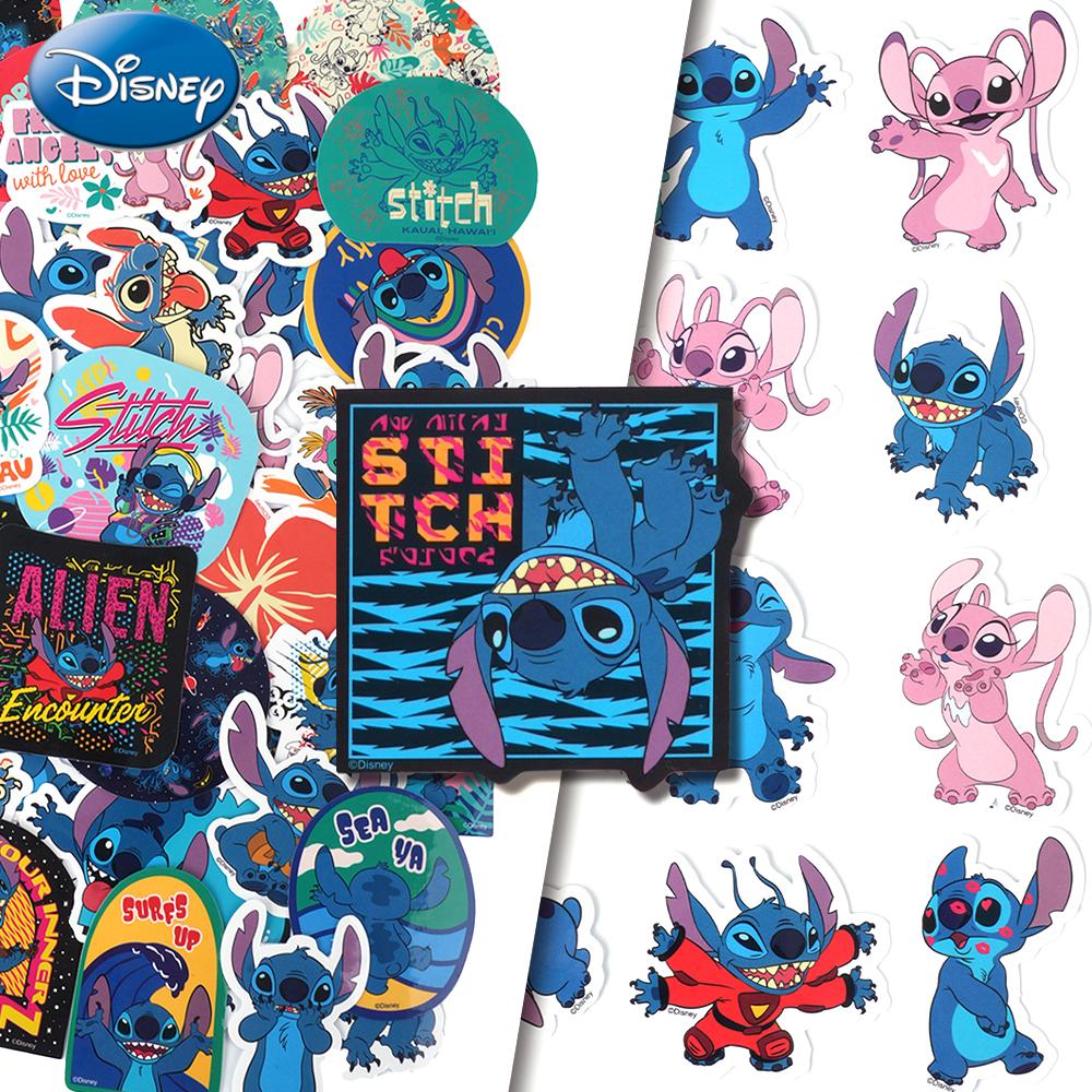100pcs Disney Officially Licensed Stitch Sticker Cartoon Character Decoration Laptop Cup Helmet Picture Frame Skateboard Computer Waterproof CUTE Sticker Christmas Birthday Party Favors  Diy Decorative Supply