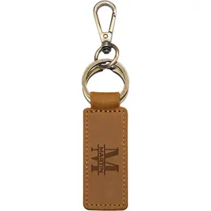 Onedor Custom Keychain, Personalized keychains, Genuine Leather Key Chain Holder Engrave Name Text, Customized Gifts for Men