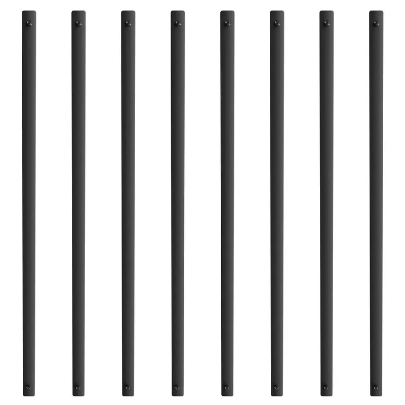 VEVOR 51-Piece Aluminum Alloy Classic Hollow Flat Spindles, 29.5"x1" 29.5" Length Satin Black Powder Coated Staircase Balusters, Deck Railing Components with Screws for Porch