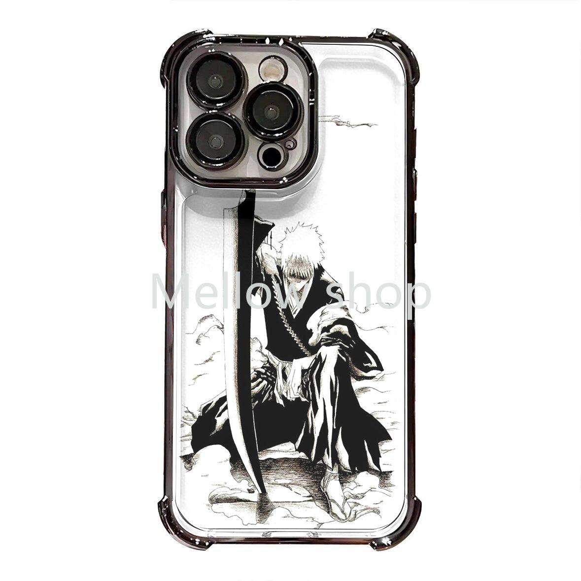 BLEACH Ichigo Kurosaki Black and White Manga Phone Case, Perfect Gift for Fans, Shockproof TPU Cover for iPhone 17, 16, 15, 14, 13, 12, 11, Pro, Pro Max, Air, Plus | Samsung Galaxy S23, S24, S25, S26, Plus, Ultra BLEACH Ichigo Kurosaki Black and White Manga Phone Case, Perfect Gift for Fans, Shockproof TPU Cover for iPhone 17, 16, 15, 14, 13, 12, 11, Pro, Pro Max, Air, Plus | Samsung Galaxy S23, S24, S25, S26, Plus, Ultra