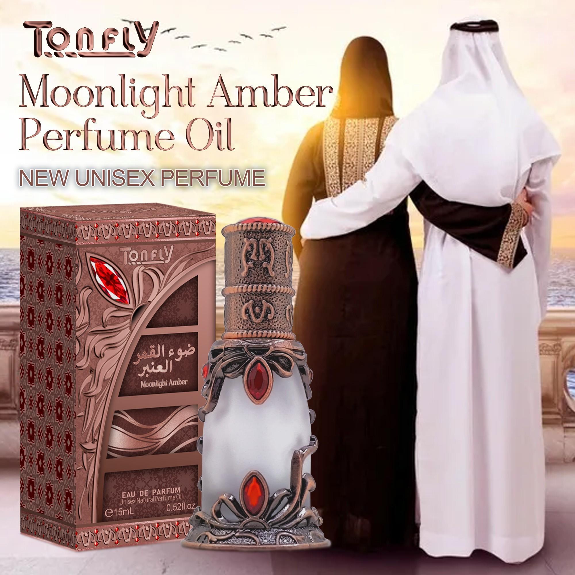 Tonfly Moonlight Amber Ethanol Free Perfume, Fresh Floral Fruit Scent, Floral Fruity Fragrance, 15ML, Liquid Form, Single Item, No Alcohol or Aerosol, Scpn/cpnp Notified