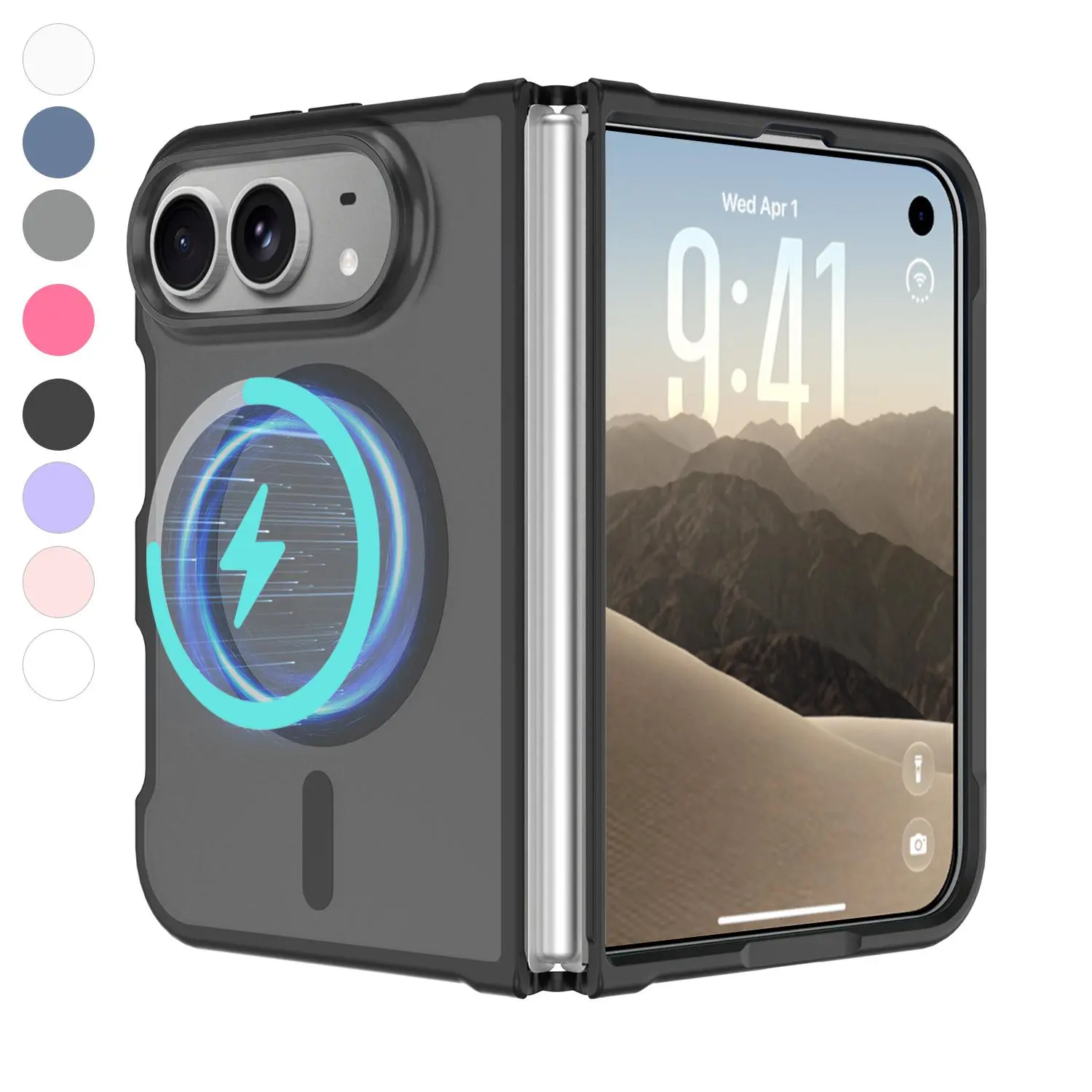 for iPhone Duo Case, Fit for Magsafe, Translucent Matte, Military Grade Drop Proof, Shockproof Protection Bumper, Protective Magnetic Phone Cover