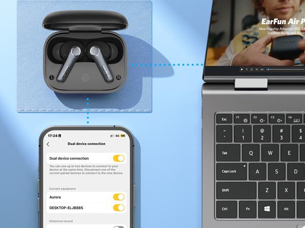 EarFun Air Pro 4 Adaptive Hybrid Noise Canceling Wireless Earbuds, Qualcomm Snapdragon Sound, aptX Lossless, 6 Mics AI CVC 8.0 Call, LDAC Hi-Res Audio, 52H Playtime, Bluetooth 5.4, White EarFun Air Pro 4 Adaptive Hybrid Noise Canceling Wireless Earbuds, Qualcomm Snapdragon Sound, aptX Lossless, 6 Mics AI CVC 8.0 Call, LDAC Hi-Res Audio, 52H Playtime, Bluetooth 5.4, White