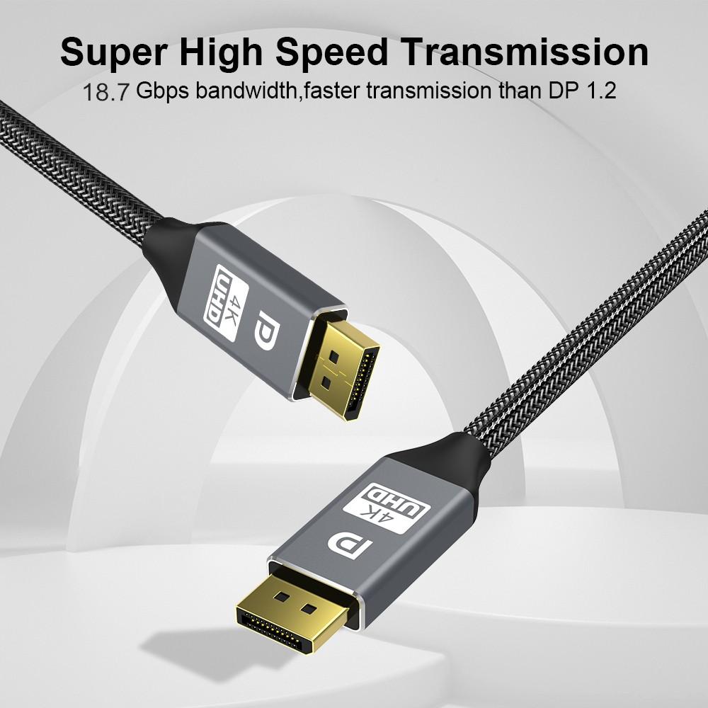 Dp1.2 4K Display Port Cable, 240hz 144hz 165hz Adapter, Compatible with PC Laptop TV, High-Performance Video Connection