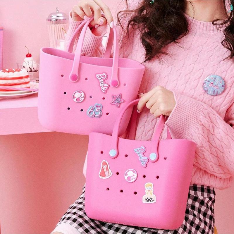 [Gift Bag]Barbie Lunch Bag for Women - Cute Crocs Design, Durable Lunch Tote Bags for Girls, Suitable Size with Handle, Ideal for School, Work,