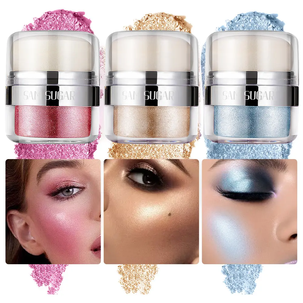 Makeup Highlighter Powder, Cross-Border 3D Contouring and Brightening Pearlescent Eyeshadow and Body Pat Powder