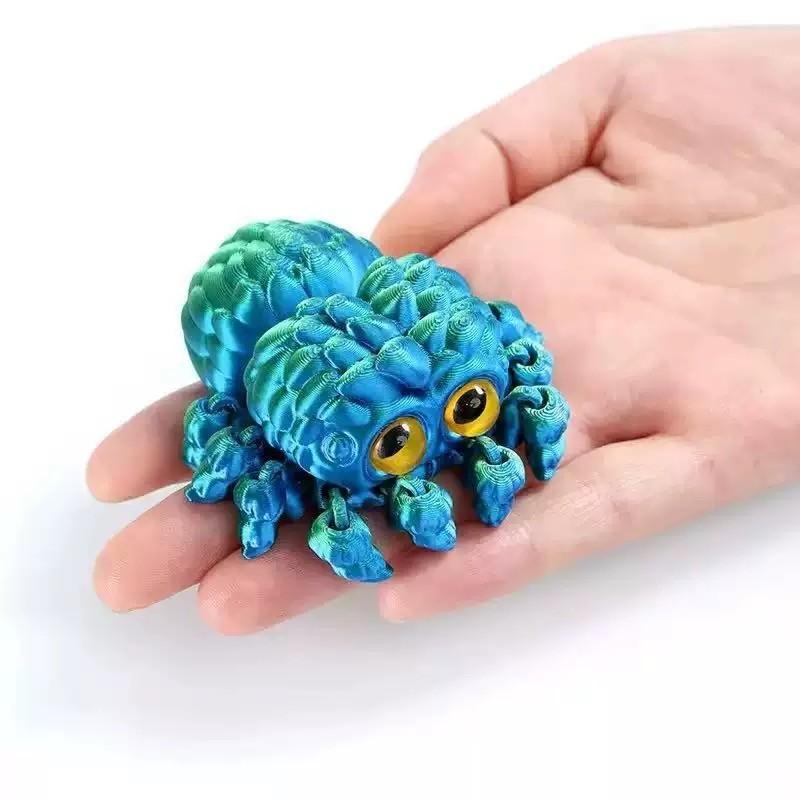 5 counts Cute Multicolor Spider Decor, Daytime Home &Office Decoration, Artistic Animal Tank Ornament,Durable Plastic Video Game Theme, Collectible Figurine