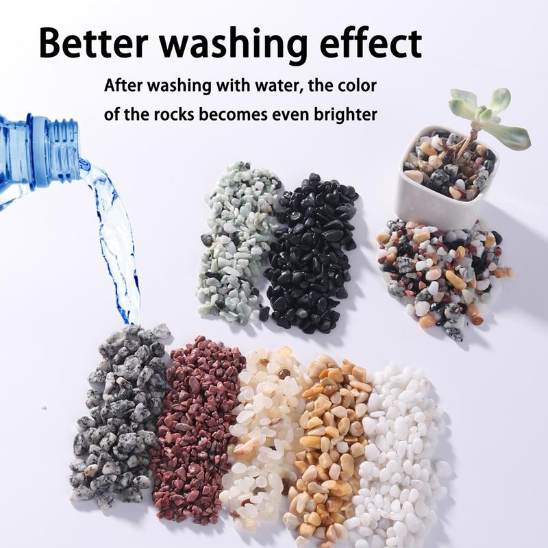 Natural Decorative Rocks 0.44/1.76lb Mixed Colors Pebbles, Aquarium Garden Outdoor Decoration, Fish Tank Sand Vase Filler, Holiday Decorations