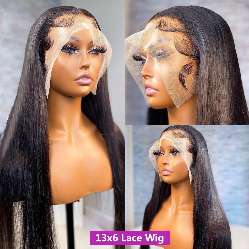 Bling Hair 12-36 Inch 13x4 Smooth Straight Lace Front Wig 13x6 Hd Transparent Brazilian 4x4 Closure Human Hair Wigs For Black Women