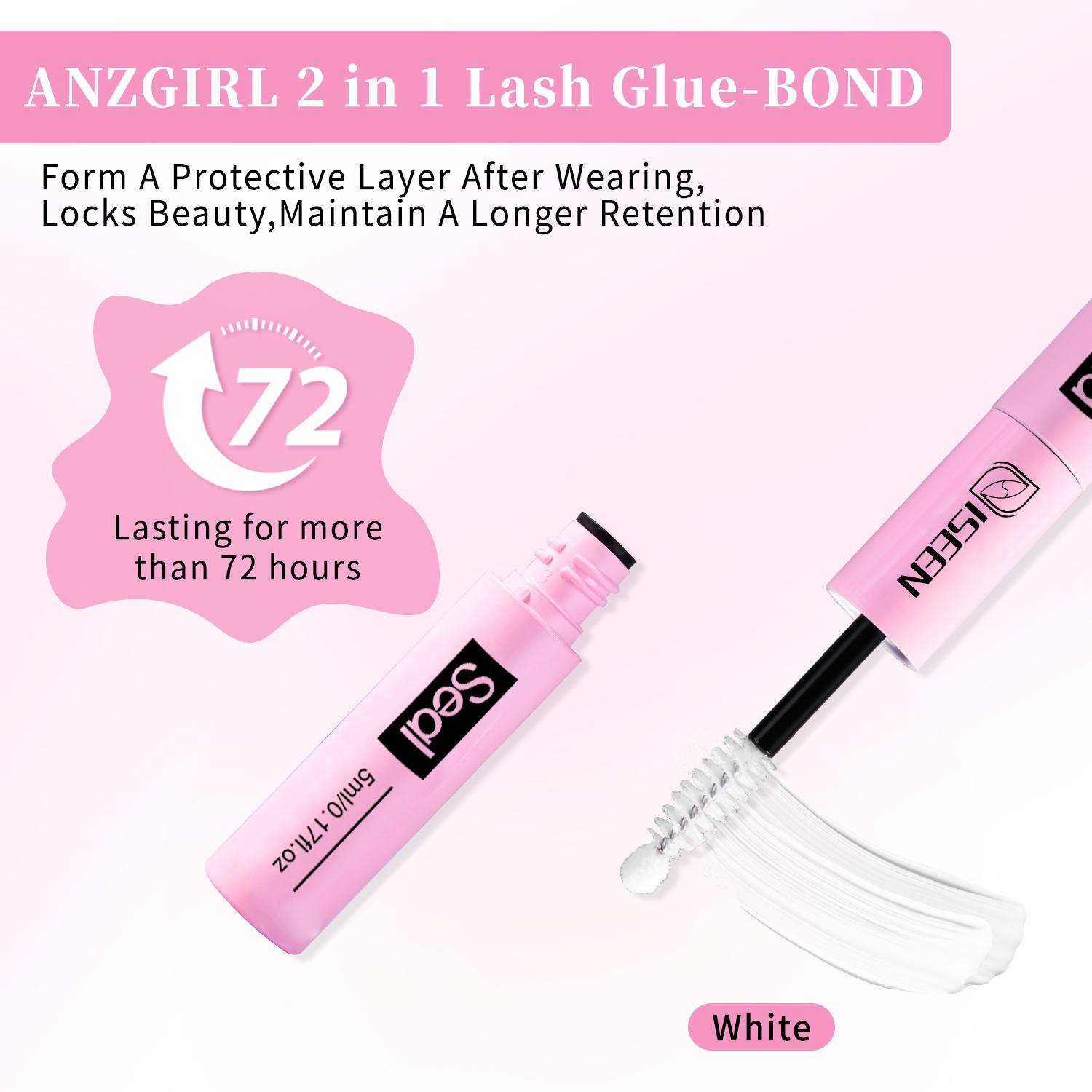 Lash Cluster Glue, 1pc/3pcs/5pcs Waterproof Bond & Seal Eyelash Glue for Clusters, Black Long-Lasting 72H Eyelash Adhesive