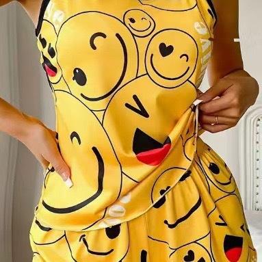 Women's 2-Piece Loungewear Matching Pajama Set - Butterfly Print, Round Neck Stretch Top, Belted Waist Shorts, Multi-Size Including XXXL (Sports & Outdoor Clothing Set), Matching Pj Set