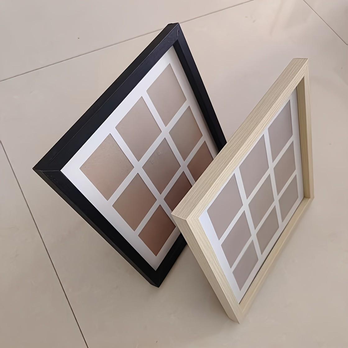 9-Grid Photo Frame, and Grid for Art Display, Home Decor for Living Room, Bedroom, Study, Dining Room, Unique Desktop Memory Art
