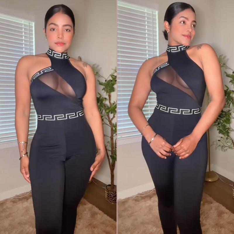 SHAPESHE Sleeveless Jumpsuits For Women Fashion Bodysuit One Piece Full Body Workout Jumpsuit