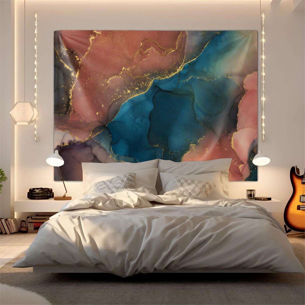 Marble Ink Print Tapestry, Multiple Styles, Soft Lightweight Durable, Wall Hanging Decor for Bedroom Living Room, Ideal Gift Choice