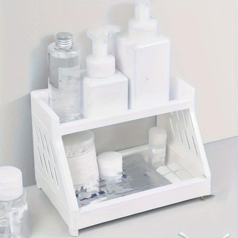 1pc Desktop Storage Rack, Multi-Layer Plastic Organizing Shelf for Cosmetics and Jewelry, Versatile Bathroom and Kitchen Home Organizer, Multilayer Storage, Home Decor Organiser