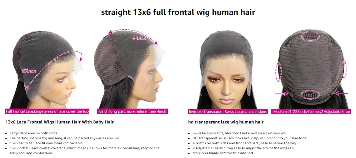 Lemoda 250% Density 13x6 Full Frontal Lace Wigs Human Hair HD Transparent Lace Wigs Human Hair 13x6 Full Wig Brazilian 12A Straight Wig Human Hair for Black Women 13x6 Frontal Wig Human Hair Lemoda 250% Density 13x6 Full Frontal Lace Wigs Human Hair HD Transparent Lace Wigs Human Hair 13x6 Full Wig Brazilian 12A Straight Wig Human Hair for Black Women 13x6 Frontal Wig Human Hair