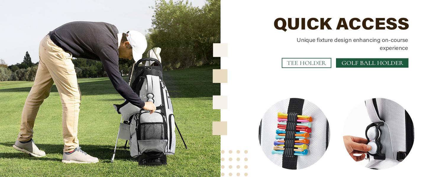 UNIHIMAL Golf Stand Bag with 7 Way Top Dividers, Lightweight Golf Bags for Men Women with Multiple Pockets, Dual Straps