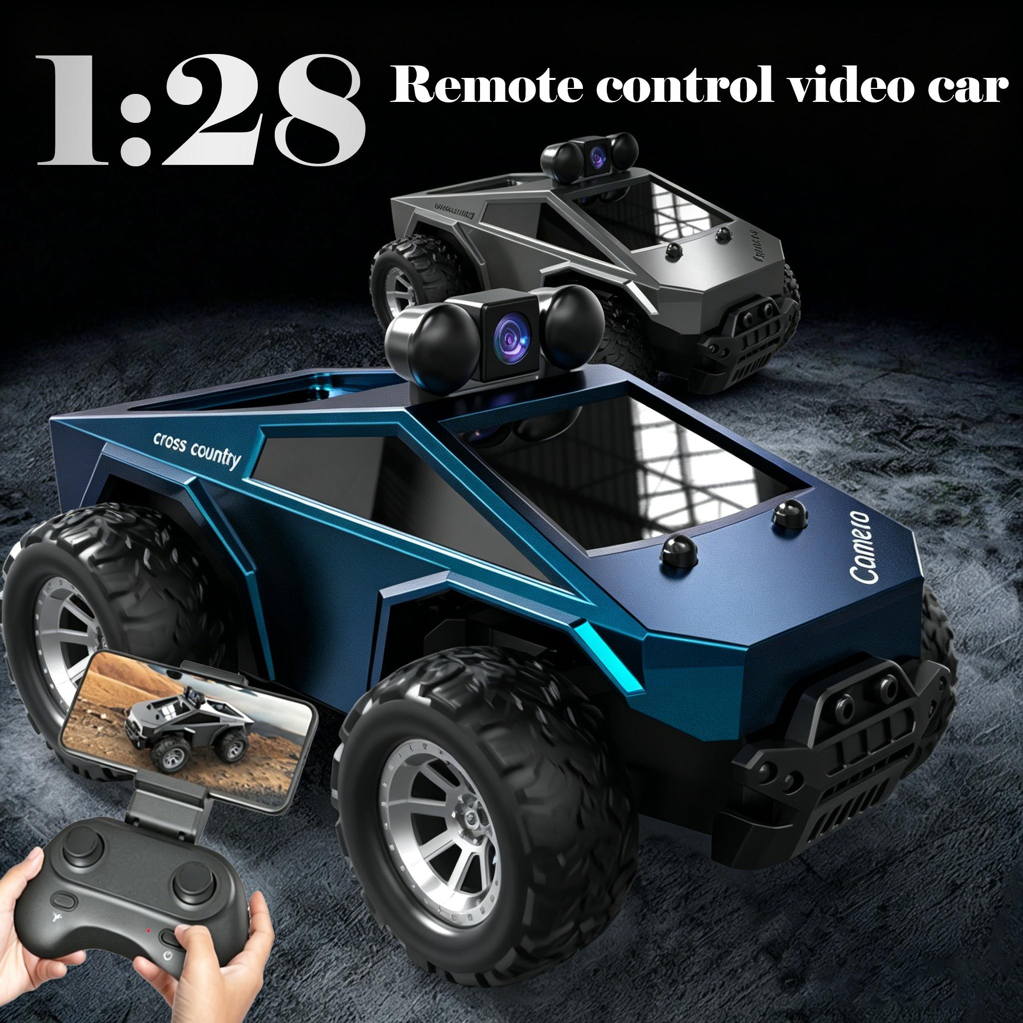 1:28 Four-Wheel Drive RC Car with Camera, High-Performance Drift Racing Toy, Remote Controlled Vehicle, Christmas Gift for Kids, Includes Battery, Remote Needs Aaa Batteries