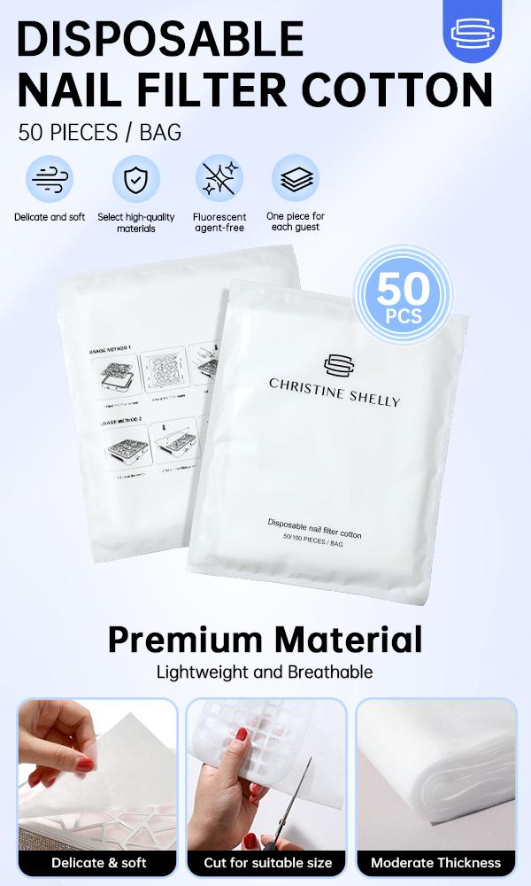 50 Sheets Nail Dust Collector Filter Paper: Disposable Dust Vacuum Filter for Most Nail Dust Fan Extractor Machine, Dust Cleaner Replacement Filter Paper Nail Tech Supplies Accessories for Home Salon