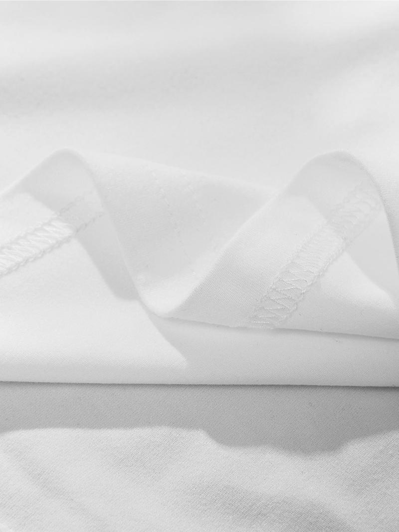 Men's Cross Stitch Embroidered Solid Color Round Neck T-Shirt, Casual Fitted Long Sleeve Top for All Seasons, Sporty College Style Men's Cross Stitch Embroidered Solid Color Round Neck T-Shirt, Casual Fitted Long Sleeve Top for All Seasons, Sporty College Style