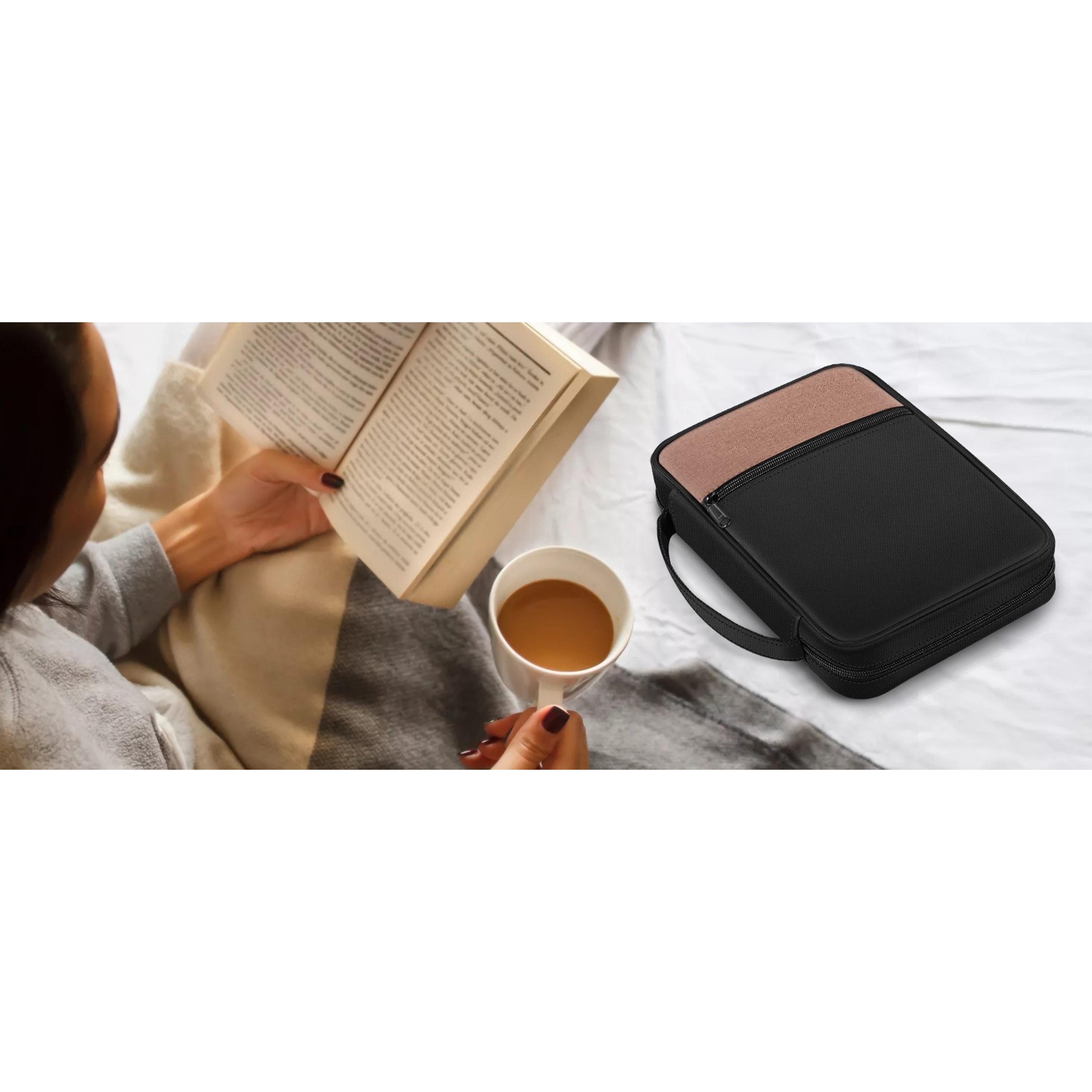 Finpac Polyester Bible Cover - 11x8x2.3" Ipad/Bible Carrying Case with Handle, Zippered Pocket, Multiple Colors, Protective Church Bag Gift for Women Men Finpac Polyester Bible Cover - 11x8x2.3" Ipad/Bible Carrying Case with Handle, Zippered Pocket, Multiple Colors, Protective Church Bag Gift for Women Men