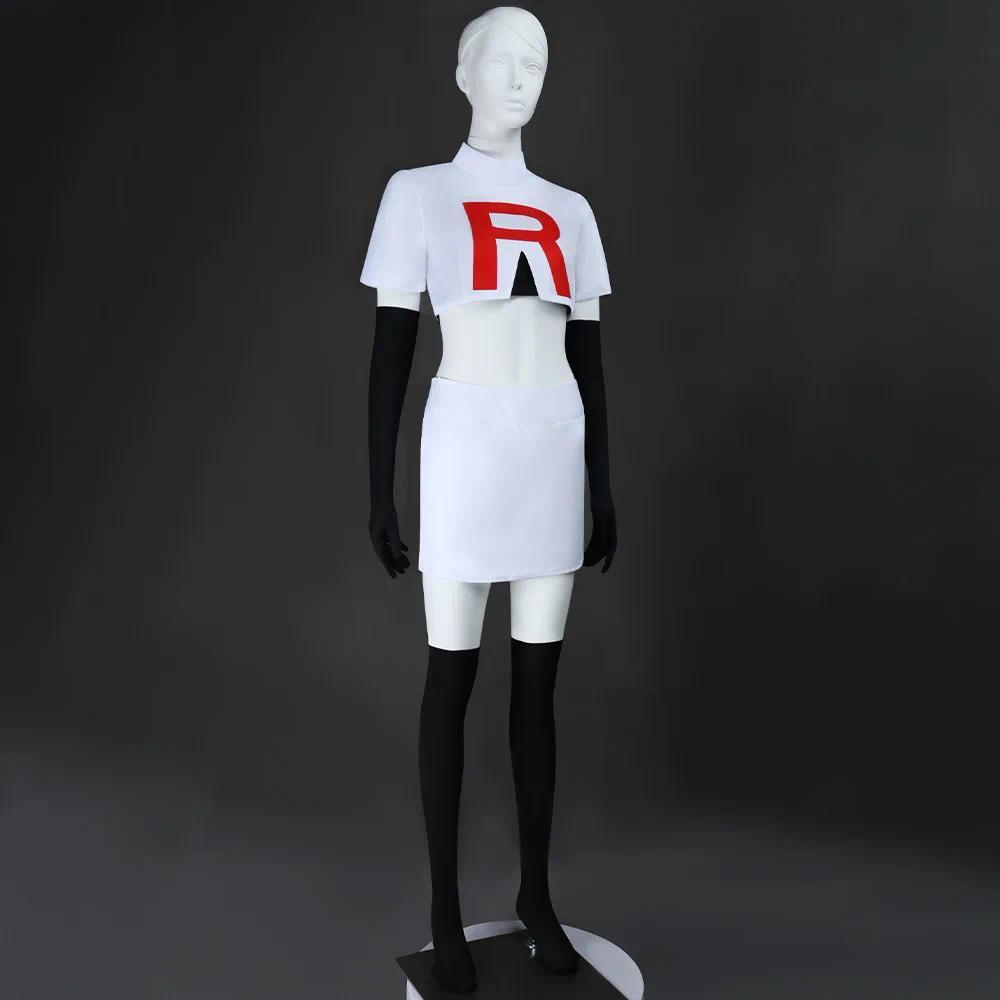 Anime Jessie and James Cosplay Costume Team Rocket Jessie Musashi James Kojirou Halloween Cosplay Costume Full Set Women Men