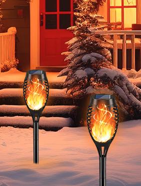 Upgraded Larger Solar Torch Lights, Waterproof Outdoor Dancing Flames Light, Flickering Flames Garden Lights, Landscape Decoration Pathway Patio Lights