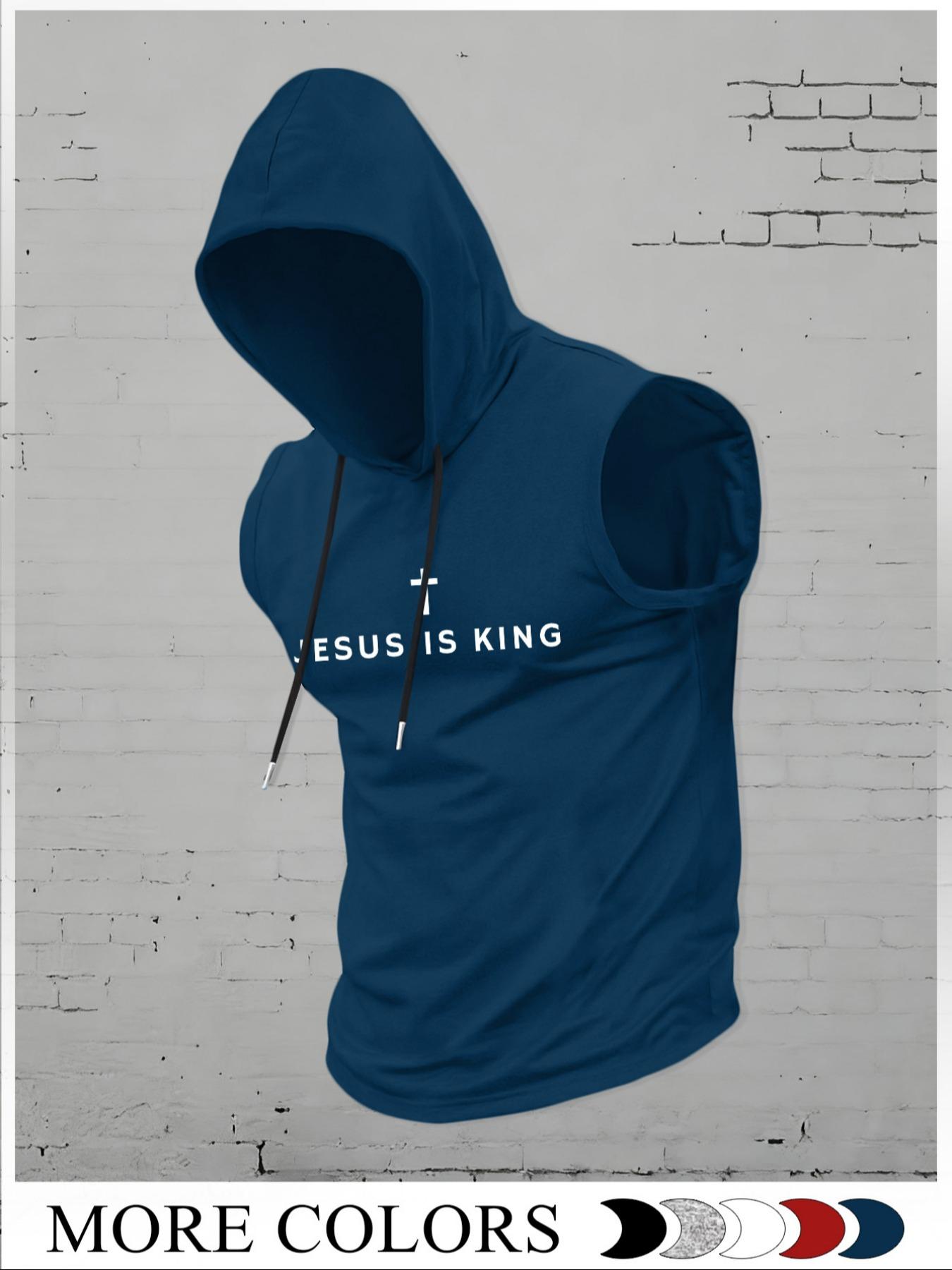 Men's Fashion Hooded, Casual Summer Wear, Athletic Workout Clothing, Moderate Fabric Thickness, Fitted Style, Ideal for Outdoor Activities, Athletic Tops