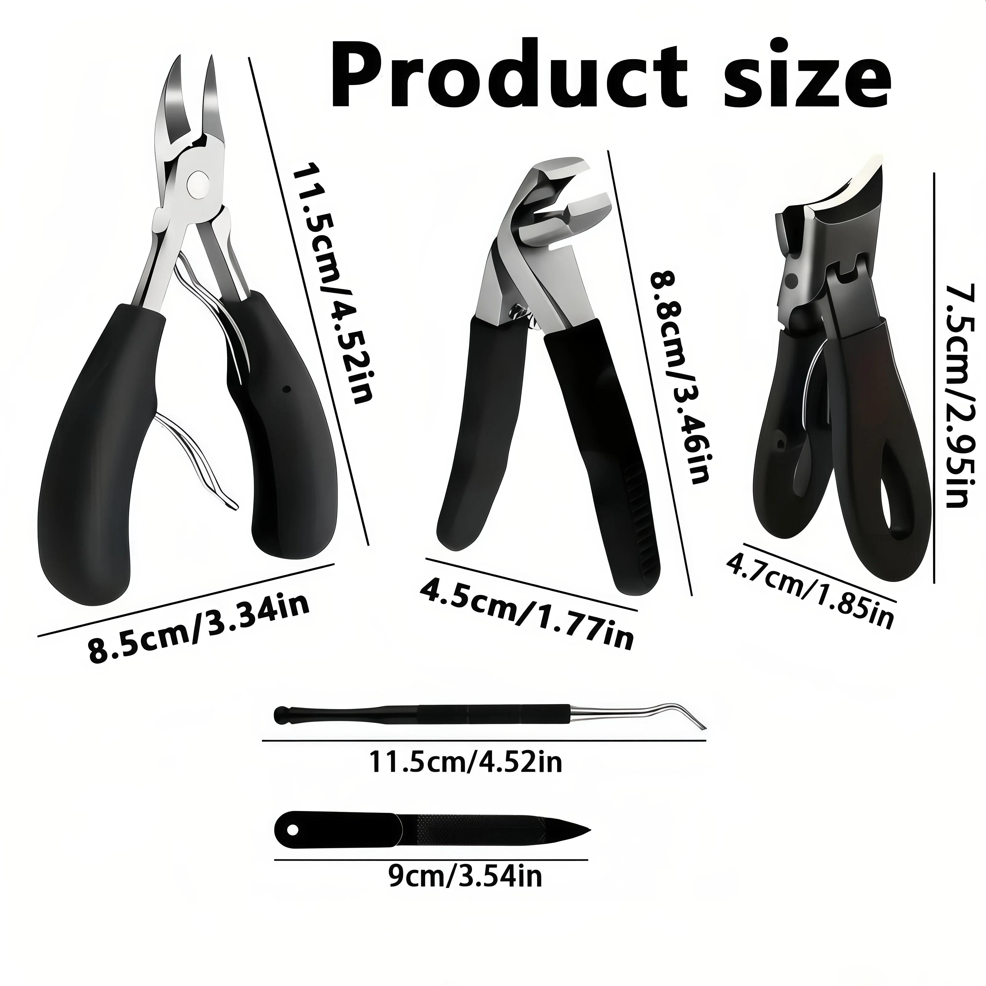 5Pcs Ingrown Toenail Tool Kit, Heavy Duty Stainless Steel Toenail Clippers for Thick Nails, Professional Pedicure Set for Ingrown & Hard Nails, Perfect for Seniors & Home Use 5Pcs Ingrown Toenail Tool Kit, Heavy Duty Stainless Steel Toenail Clippers for Thick Nails, Professional Pedicure Set for Ingrown & Hard Nails, Perfect for Seniors & Home Use