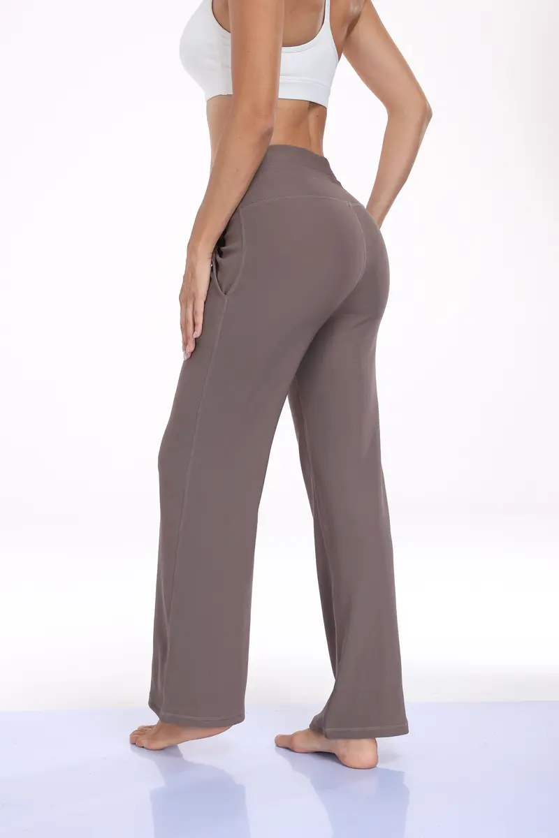 Back view of LUCKY CHICO relaxed wide-leg pants