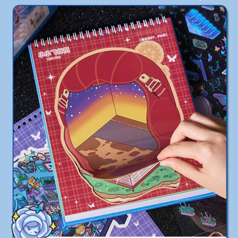 Prince Series 3D Miniature Scene Sticker Set, DIY Handmade Craft Kit, Creative Christmas Gift, Decorative Toy Collection