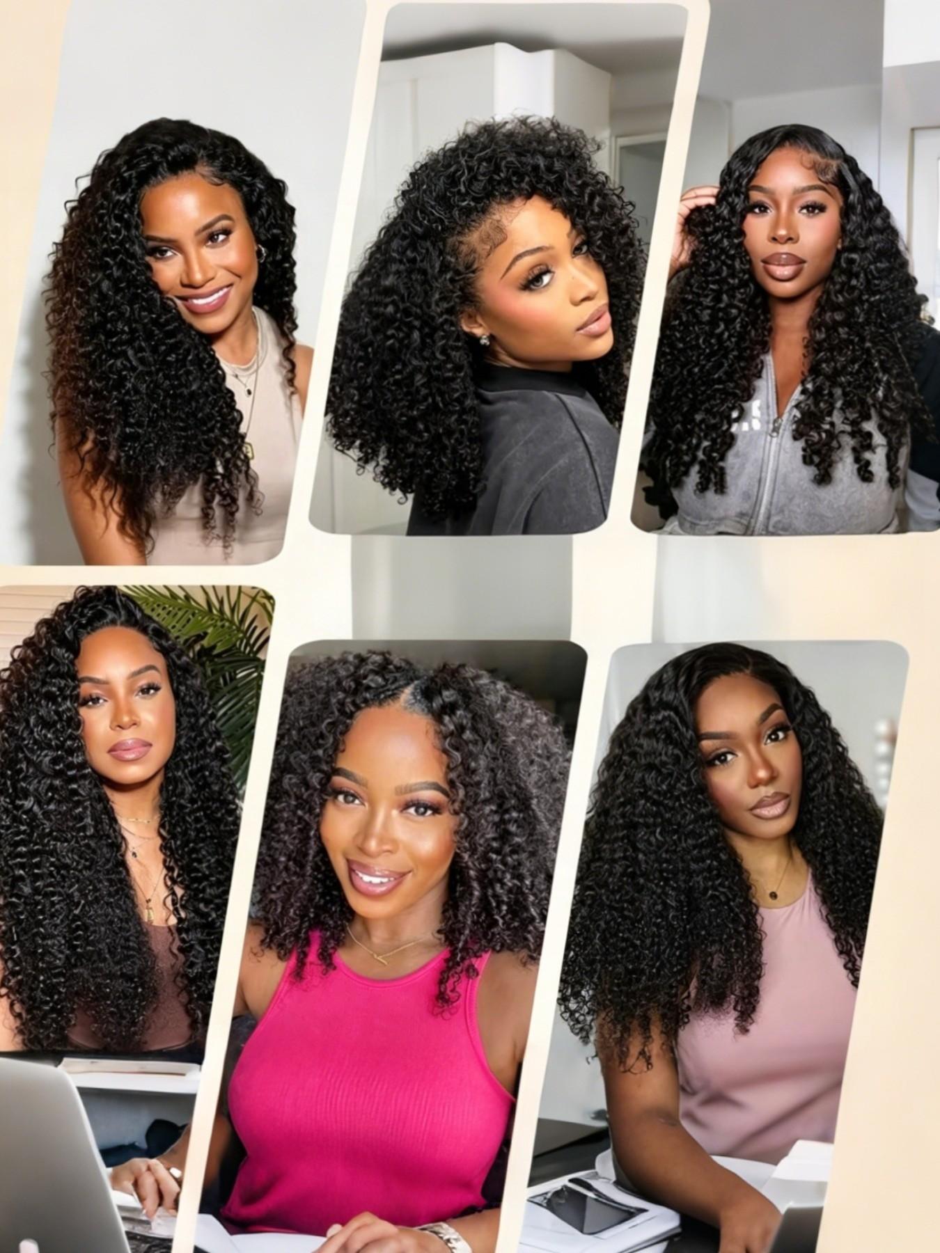 30 Inch Natural Black Burmese Curly Human Hair Bundles Brazilian Virgin Remy Double Weft 3/4 Bundles For Whole Head Raw Hair Quick Weave Water Wave With Spiral Curly End Real Hair Extensions