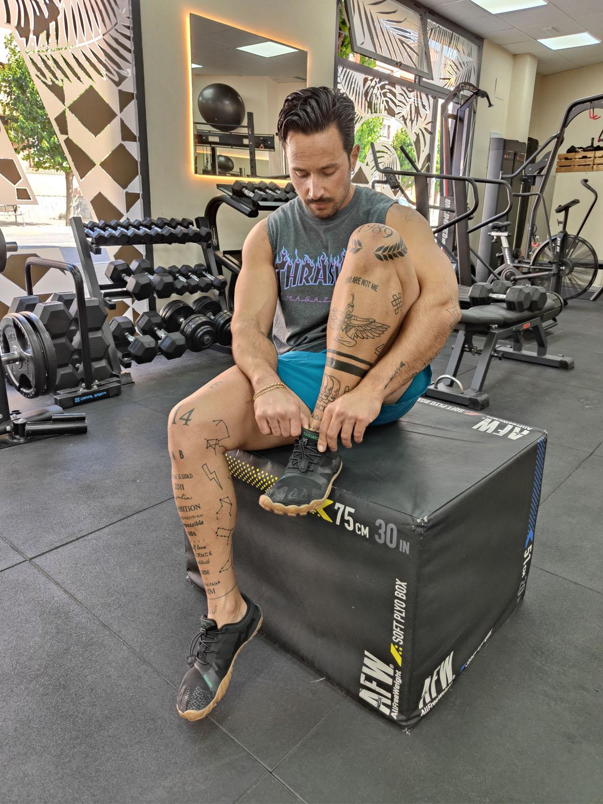 Saguaro Vitality III - Men's and Women's Khkai/Black/Yellow Barefoot Shoes Flat Heel Ground zero contact Runner  Sneakers men sneakers Casual Comfortable Outdoorfun