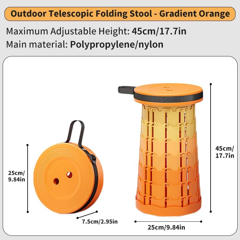 Upgrade Outdoor Expandable Folding Stool with Handle, Portable Outdoor Chair, Durable Lightweight, Holds Up to 400 Lbs, Portable Design for Camping Fishing Sketching Hiking BBQ