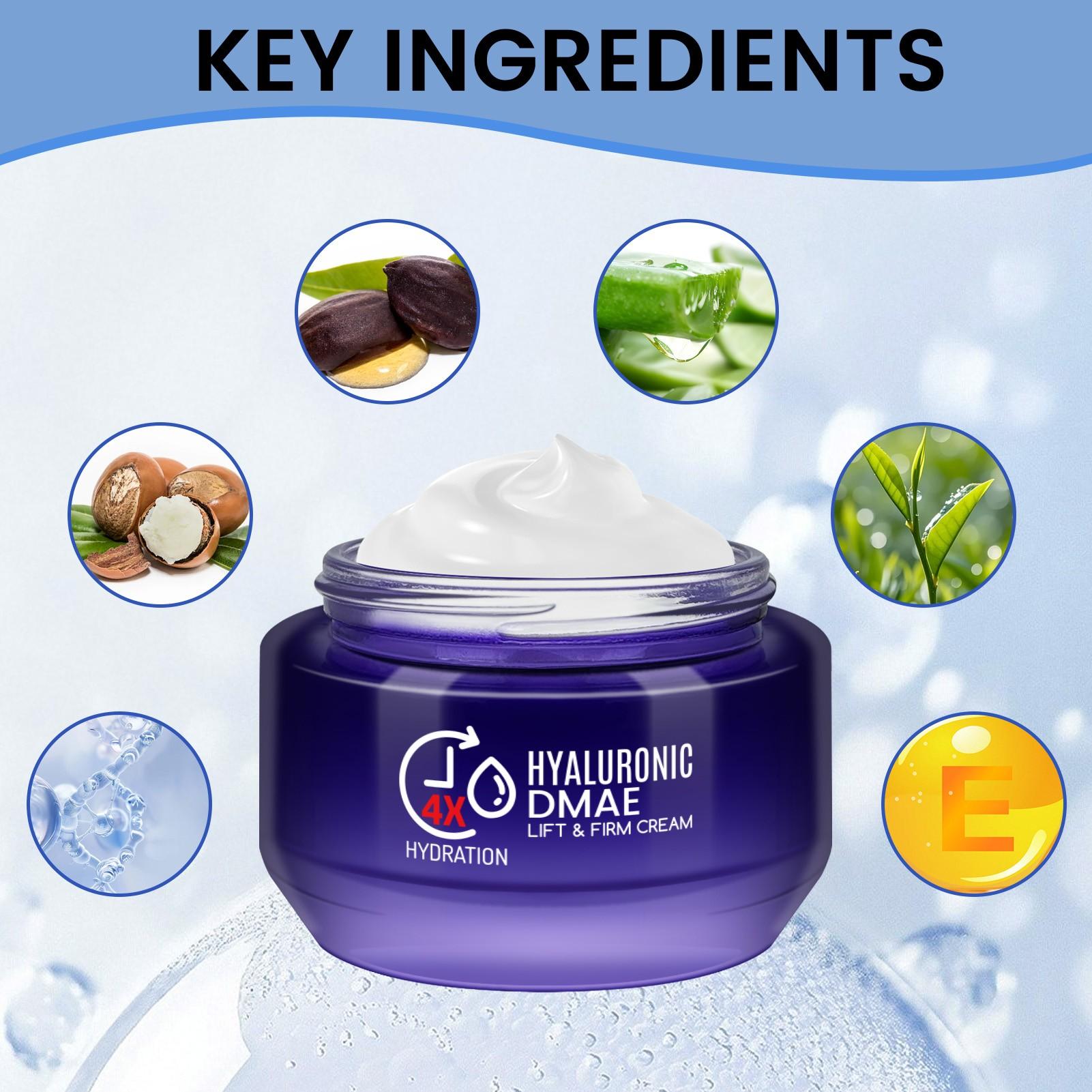 Four-Layer Hyaluronic Acid Moisturizing Cream, Anti-Wrinkle, Vitamin E, Niacinamide, Deep Hydration, Long-Lasting Moisture