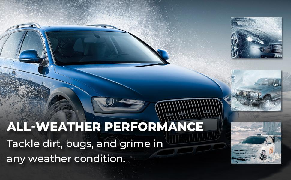 6PCS Car Windshield Cleaning Tool, Microfiber Car Window Cleaner with 4 Reusable and Washable Microfiber Pads and Extendable Handle