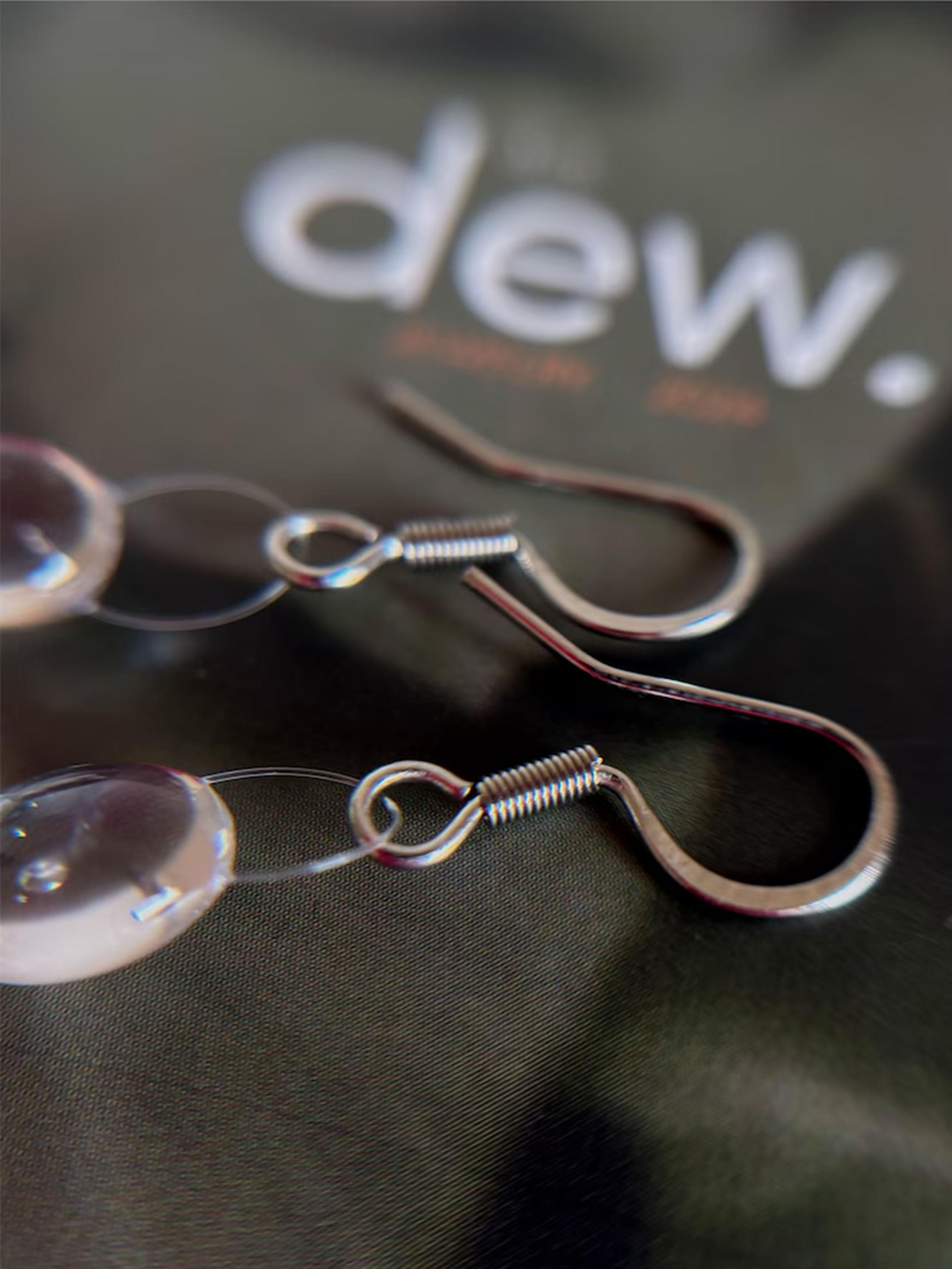 1Pair Invisible Dewdrop Earrings, Dangle Drop Earrings, Dangling Earrings, UV Resin Floating Water Droplets, Minimalist Bride Jewelry, Bridal Jewelry, Elegant Wedding Accessories