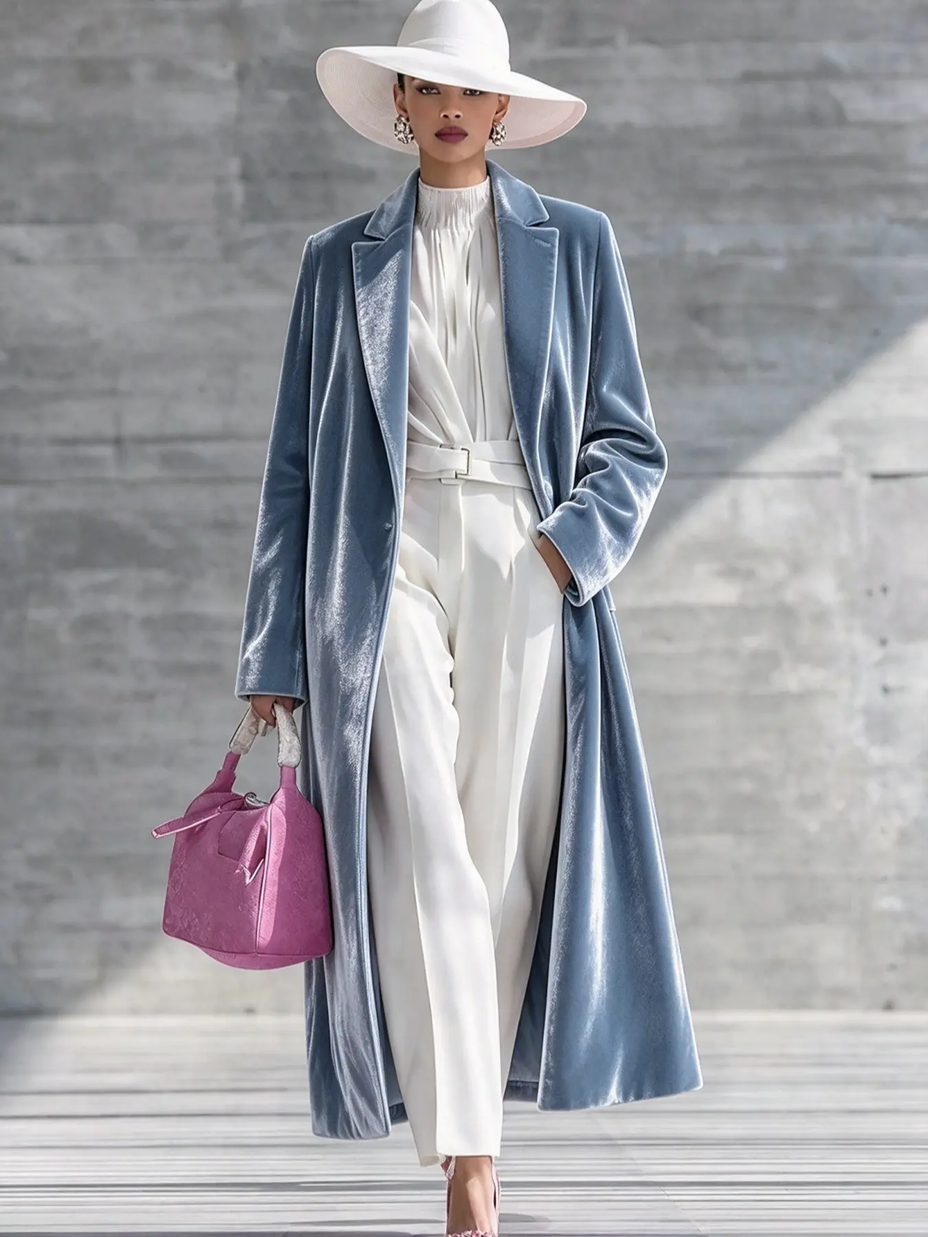European and American Style Velvet Coat, Lapel Single Button Long Sleeve Outerwear, Commuter Jacket, Elegant Atmosphere, Fall Winter 2026