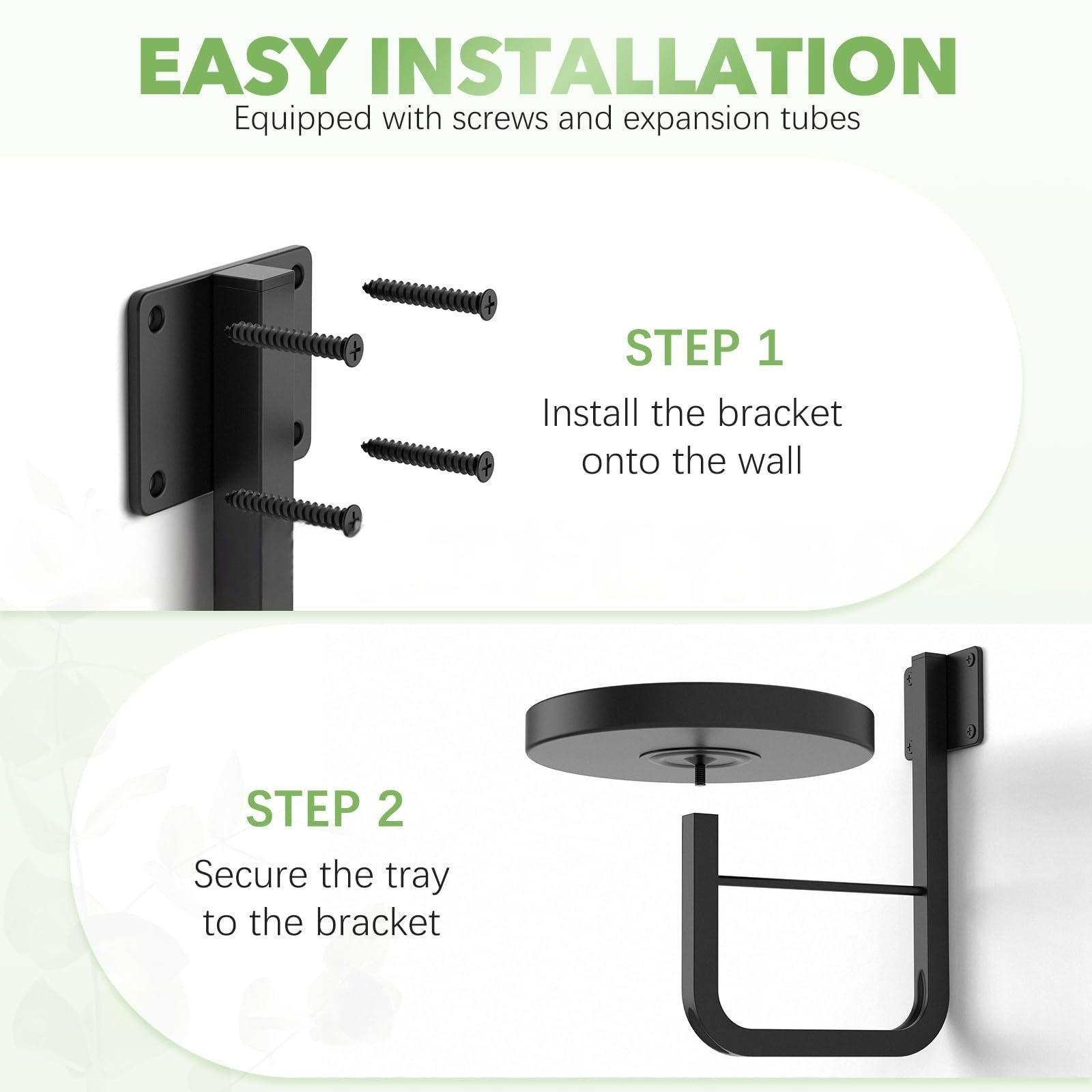 Wall-Mounted Plant Stand, Metal Wall-Hanging Planter Shelf, Indoor Plant Frame, Home Decor, Vertical Gardening Solution, Wall Plant Holder
